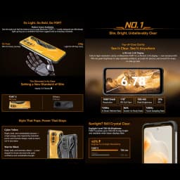 Blackview FORT 5 Rugged Phone 12GB+256GB 6.78" Display Android 16 108MP 5000mAh Mediatek MT8781 Helio G100 4G NFC Mobile Phone
