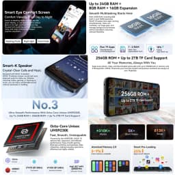 Blackview WAVE 10 Smartphone 8GB+128GB / 256GB 6.88'' Display 32MP Camera 5000mAh Android 16 Unisoc UMS9230E 4G Phone