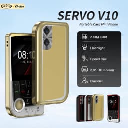 SERVO V10 Pocket Mobile Phone 2 SIM Standby Speed Dial Magic Voice FM Radio Blacklist MP4 Player Torch 2G GSM Button Cellphones