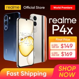 [New Launch] realme P4x Smartphone 6.8" 120Hz LCD Display UNISOC T7250 Chipset 50MP AI Camera 8000mAh Battery 45W Charge NFC