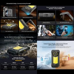 Blackview ROCK 5 Rugged Phone 6GB/12GB+256GB 6.67'' Android 16 Helio G100 20000mAh NFC 4G Smartphone