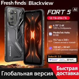 Blackview Fort 5 Rugged SmartPhone 6.78-inch 2.4K 120Hz Display 108Mp Camera IP68&IP69K ultralight Rugged Phone