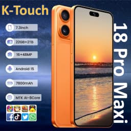 K-Touch iFone 18 Pro Maxi Mobile Phones Smartphone Face Unlocked Android 7.3 Inch 16+48MP 5G Dual Card Dual Standby 7800mAh Global Version Cell Phone For Men Women