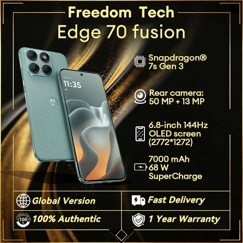 Global Version Motorola Edge 70 Fusion Smartphone 7000mAh 68W NFC