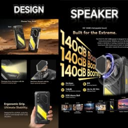 Blackview Oscal Pilot 5 5G Rugged Phone 8GB+256GB 6.67" IPS Display 15000mAh Battery Android 16 UMS9620 T8100 5G NFC Smartphone