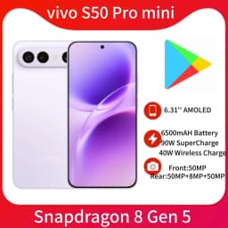 New Vivo S50 Pro Mini 5G Smart Phone Snapdragon 8 Gen 5 6.31'' AMOLED Screen 6500mAh Battery 90W Supercharge 40W Wireless Charge