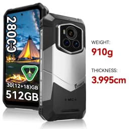 Fossibot [F107 Pro] Android 15 Rugged Mobile Phone 30GB (12+18) 512GB 28000mAh 66W 200MP+32MP NFC/GPS Dual Bright Flashlights