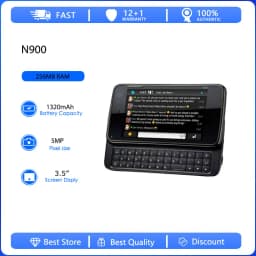 Original Refurbished N900 3G Single Sim Unlocked GSM 900/1800 Mobile Phone Russian Keyboard Made in Finland