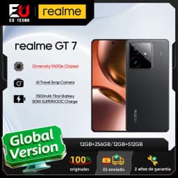 EU Version realme GT 7 5G Smartphone Mediatek Dimensity 9400e Chipset 6.78inches AMOLED 7000mAh 120W Fast Charging