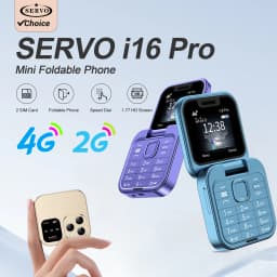 SERVO I16 PRO 2G GSM/4G LTE Foldable Mini Mobile Phone 2 SIM Card Speed Dial Magic Voice Flashlight 1.77'' Screen Flip Cellphone