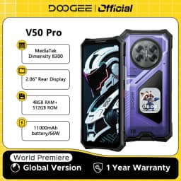World Premiere DOOGEE V50 Pro Rugged Phone 52GB+1TB AI Pets Dimensity 8300 6.78" FHD+ 11000mAh 66W 200MP Camera Android 16 NFC