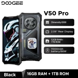 World Premiere DOOGEE V50 Pro Rugged Phone 52GB+1TB AI Pets Dimensity 8300 6.78" FHD+ 11000mAh 66W 200MP Camera Android 16 NFC