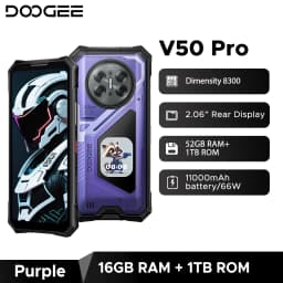 World Premiere DOOGEE V50 Pro Rugged Phone 52GB+1TB AI Pets Dimensity 8300 6.78" FHD+ 11000mAh 66W 200MP Camera Android 16 NFC