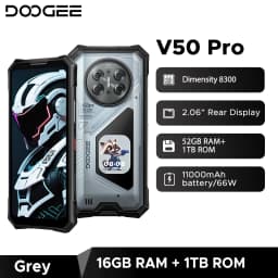 World Premiere DOOGEE V50 Pro Rugged Phone 52GB+1TB AI Pets Dimensity 8300 6.78" FHD+ 11000mAh 66W 200MP Camera Android 16 NFC