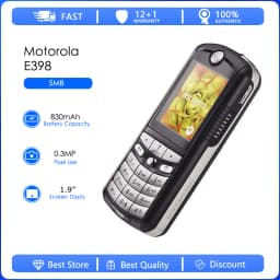 Refurbished Motorola E398 Original E398 0.3MP Detachable Battery 830mAh Cell Phone Wholesale Free shipping