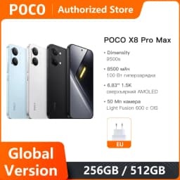 Mobile Phones Global Version Xiaomi POCO X8 Pro Max 8500mAh 6.83'' 1.5K 120Hz Ultra-Bright AMOLED Display Dimensity 9500s