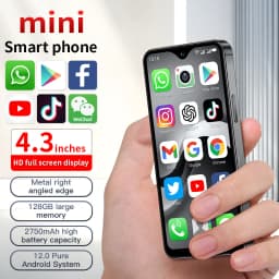 SOYES F9 Max Android 12 Mini Smartphone 4.3 Inch Octa Core 6GB+128GB Phone 2750mAh Type C OTG Small Phone Face ID WhatsApp BT