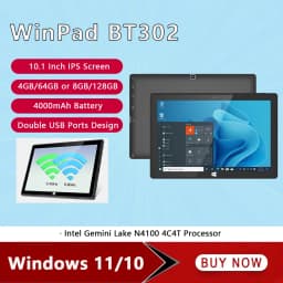 NEW UNIWA 10.1Inch Touch Winpad BT302 Windows 11/10 Tablet PC 8GB+512GB Mini HD-MI 4000mAh 2.4GHz/5.8GHz WiFi BT Smart Pad Cheap