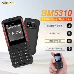 SERVO BM5310 Mini Mobile Phone 2G GSM Magic Voice Bluetooth Call Blacklist Speed Dial MP4 FM Radio Small Cellphone 3 SIM Standby