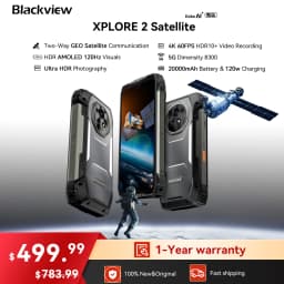 Blackview XPLORE 2 Satellite Rugged Smartphone Android 15 20000mAh Battery 6.73' 3.2K 120Hz AMOLED Display Satellite Communicati