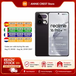 Smartphone Realme 16 Pro Plus 5G 12GB Battery 7000 mAh screen "Hz sensor MP Charge 80 W IP69 Double SIM Android 16 sphotdragon 7 Gen 4 European Version