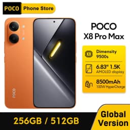 New POCO X8 Pro Max 5G Smartphone Global Version Dimensity 9500s 6.83" 1.5K 120Hz display 50MP 8500mAh battery