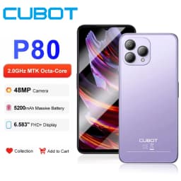 Global Version Cubot P80 Smartphone 6.5" FHD+Screen Telephon Portable 16GB RAM(8GB+8GB)+256GB/512GB ROM 5200mAh 48MP Android 13