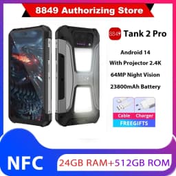 8849 tank 2 Pro Unihertz 24GB+512GB rugged with projector 2.4K 120Hz Screen 23800 mAh Android 14 100MP NFC Global Version
