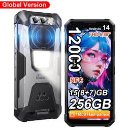 FOSSiBOT [F106 Pro] Rugged Smartphone 15GB(8+7) RAM 256GB ROM 12000mAh 6.58”FHD Android 14 Loud Speaker Cellphone Camping Light