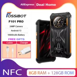 Fossibot F101 Pro Rugged Smartphone 15GB+128GB Android 13 IP68 Waterproof Mobile Phone 10600mAh NFC Cell Phone Global Version
