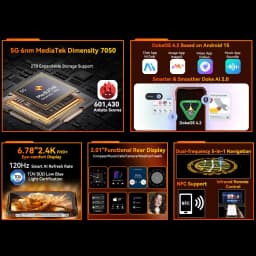 Blackview Oscal TANK 1 Rugged Phone 12GB+256GB 6.78'' Android 15 OS 4.2 Mediatek Dimensity 7050 20000mAh 64MP 5G NFC Smartphone