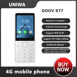 DOOV R77 4G Smart Touch Screen Keypad Mobile Phone Android 13 2.8" Screen 3GB+32GB 2100mAh Long Battery Smartphone Whatsapp
