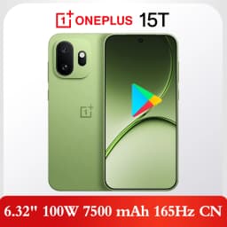 OnePlus 15T 5G Phone Snapdragon 8 Elite Gen5 6.32 165Hz 100W Charger 7500mAh Google ColorOS16 Oneplus15 T NFC OTA 50MP