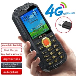 YEEMI Q5 LTE 4G Mobile Phone 2.4'' Screen 3000mAh Dual SIM HD Call Camera FM Double LED Flashlight Type-C Outdoor Button Phone