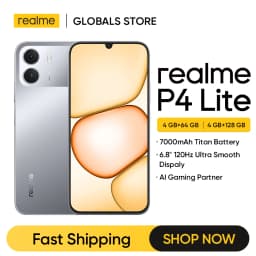 realme P4 Lite Smartphone NFC 7000mAh Battery 15W Charge 6.8" 120Hz LCD Display IP64 8MP Camera 4GB+64GB 4+128GB