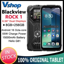 Blackview ROCK 1 Rugged Phone 8GB+256GB 6.56'' Android 16 Helio G81 15000mAh 55W Charge NFC 4G Smartphone