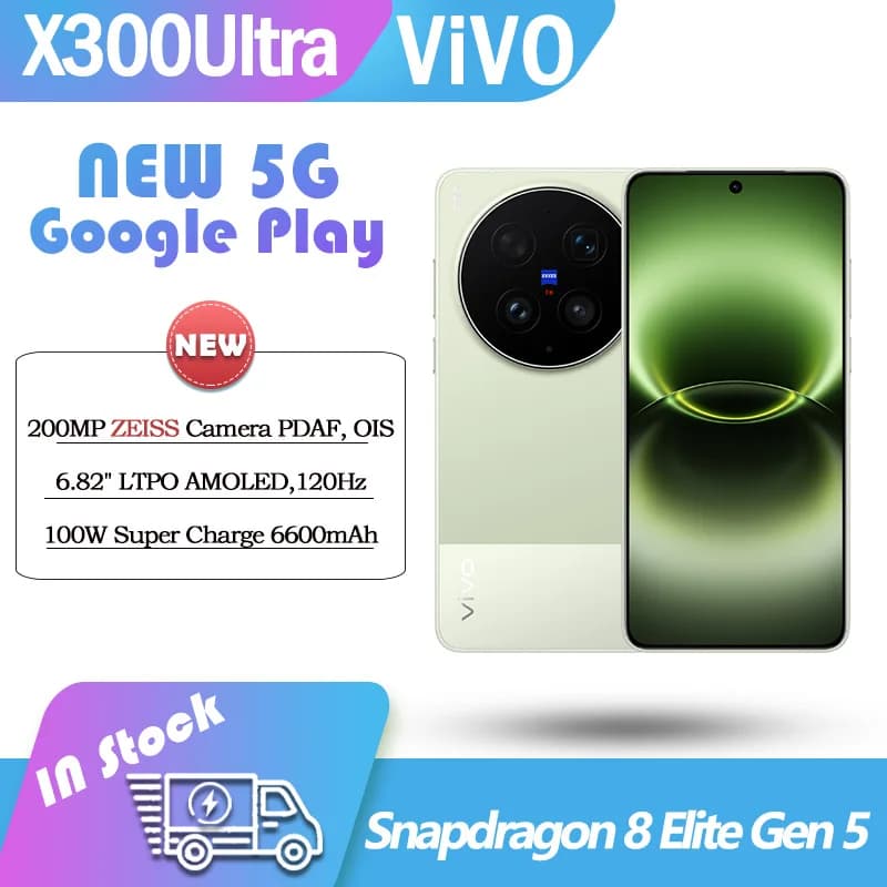 ViVO X300 Ultra 5G Snapdragon 8 Elite Gen5 AMOLED 120HZ OriginOS6 Google 200MP Camera 100W Charger 6600mAh X300Ultra