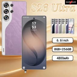 SURGAZE New S26 Ultra Smartphone 5G Android 4800mAh 12GB+512GB 6.6Inch 24+48MP Dual SIM 2026 Global Version Network Mobile Phone