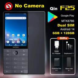 Qin F25 No Camera Dual SIM Touch Screen MTK8786 Android 14 3.54 Inch 6GB +128GB Google 2700mAh Bluetooth Battery 640*960 Phone