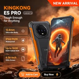 Rugged Smartphone Android 16 Cubot KingKong ES PRO, 6.56" 90Hz Screen, 16GB RAM(6+10), 128GB ROM, IP68&IP69K, 5100mAh, 64MP,GPS