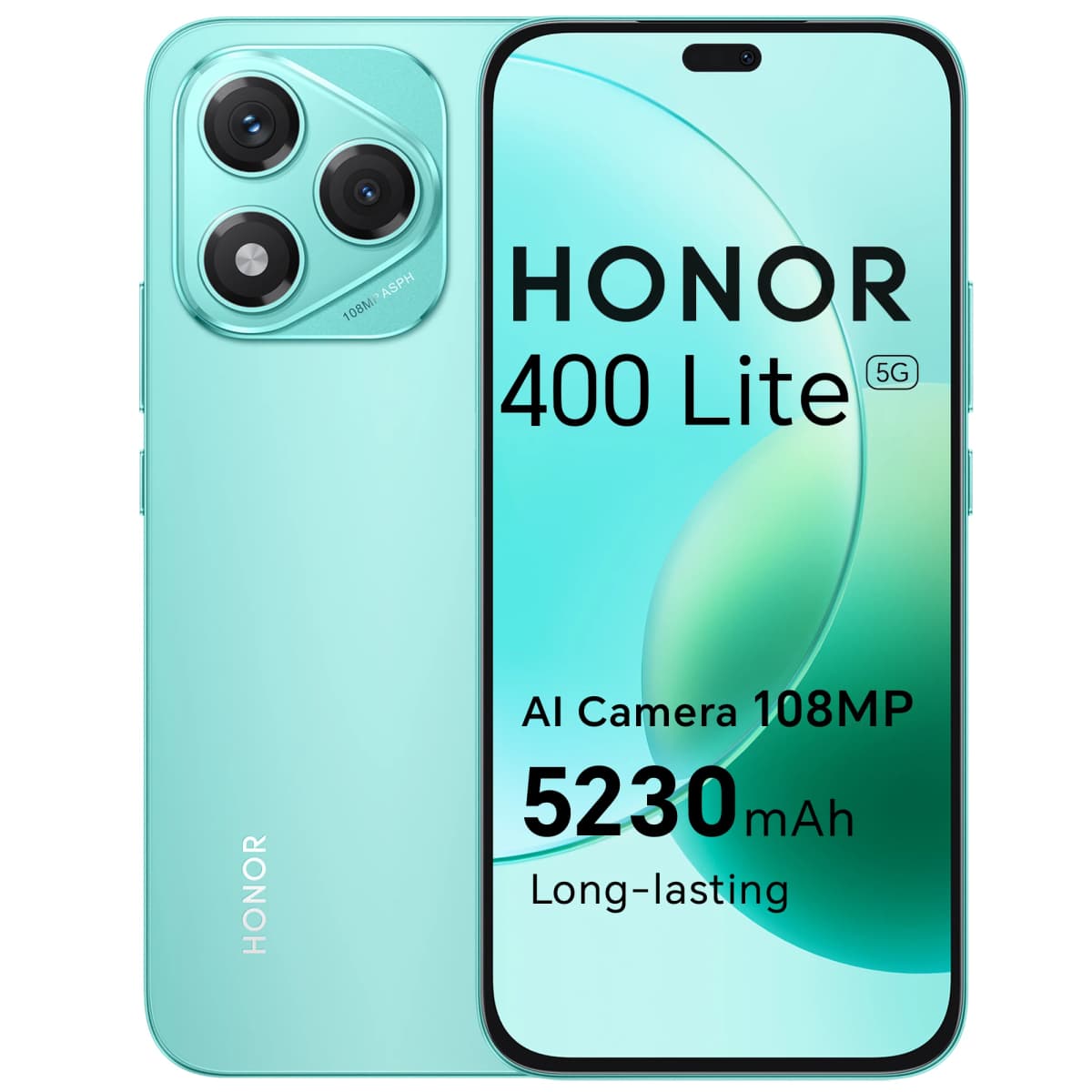 Honor 400 Lite 5g Smartphone 256Gb/8Gb Ram Unlocked Android Phone Without Contract 108Mp with Ai Camera Button Dual Sim 5230Mah Android 15