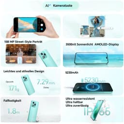 Honor 400 Lite 5g Smartphone 256Gb/8Gb Ram Unlocked Android Phone Without Contract 108Mp with Ai Camera Button Dual Sim 5230Mah Android 15