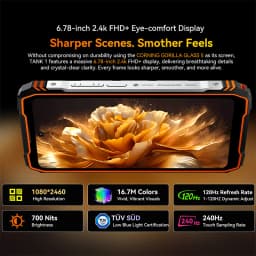 【World premiere】Blackview Oscal TANK 1 Rugged SmartPhone 5G MediaTek Dimensity 7050 20000mAh 6.78" 2.4K 120Hz Display NFC 64MP