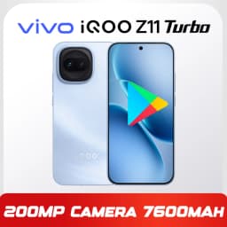 Original ViVO IQOO Z11 Turbo 5G Snapdragon8 Gen5 6.59 AMOLED 144HZ 7600mAh 100W Fast 200MP Main Camera Google Play NFC OriginOS6