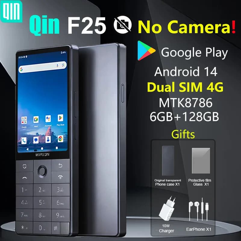 No Camera !!F25 DuoQin Dual SIM Cards Android 14 MTK8786 2700mAh Smartphone Buttons and touchscreen WiFi Bluetooth Hot Topics