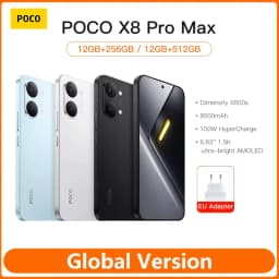 Xiaomi Mobile Global Version POCO X8 Pro Max 8500mAh 6.83'' 1.5K 120Hz Ultra-Bright AMOLED DisplaySmartphone Dimensity 9500s