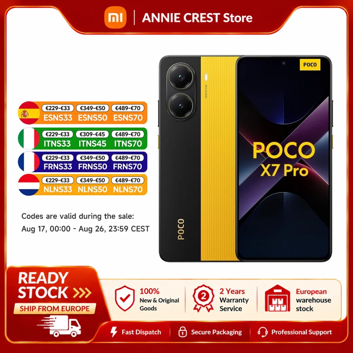 POCO X7 Pro - Smartphone NFC screen AMOLED CrystalRes 1.5K Hz, Dimensity processor Ultra-photo device 50 MP fast charging 90W HyperCharge Authentic & Brand New
