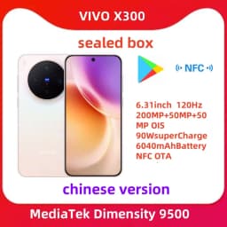 New Original vivo X300 Smartphones MediaTek Dimensity 9500 6.31inch 120Hz 200MP OIS 90W SuperCharge 6040mAh Battery NFC OTA