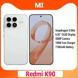 New Xiaomi Redmi K90 5G Snapdragon 8 Elite 6.59" OLED Screen 50MP Camera 100W 7100mAh Wireless Charging HyperOS 3 CN Version