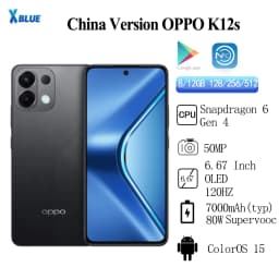 OPPO K12s Battery 7000mAh 80W SuperVOOC50MP Rear Camera 16MP Front Camera Screen 6.67 Inch OLED FHD+   Snapdragon 6 Gen 4